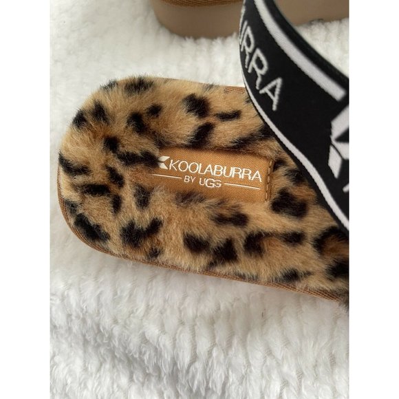 Women’s Slippers Size 7 Koolaburra FUZZ'N II CHEETAH Strappy Sandal - Picture 9 of 12